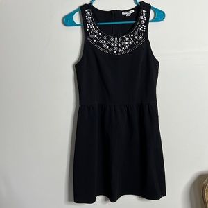 American Eagle Black Embellished Sleeveless Racerback Dress